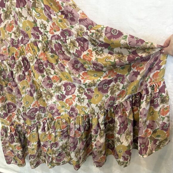 The Great The Chateau Maxi Dress Golden Lilac Flower Floral Silk - Picture 10 of 12